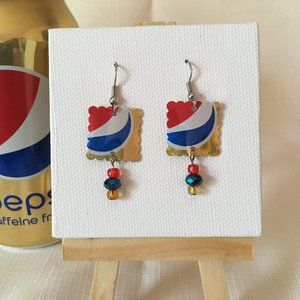Caffeine-Free Pepsi Soda🥤Pop Aluminum Earrings